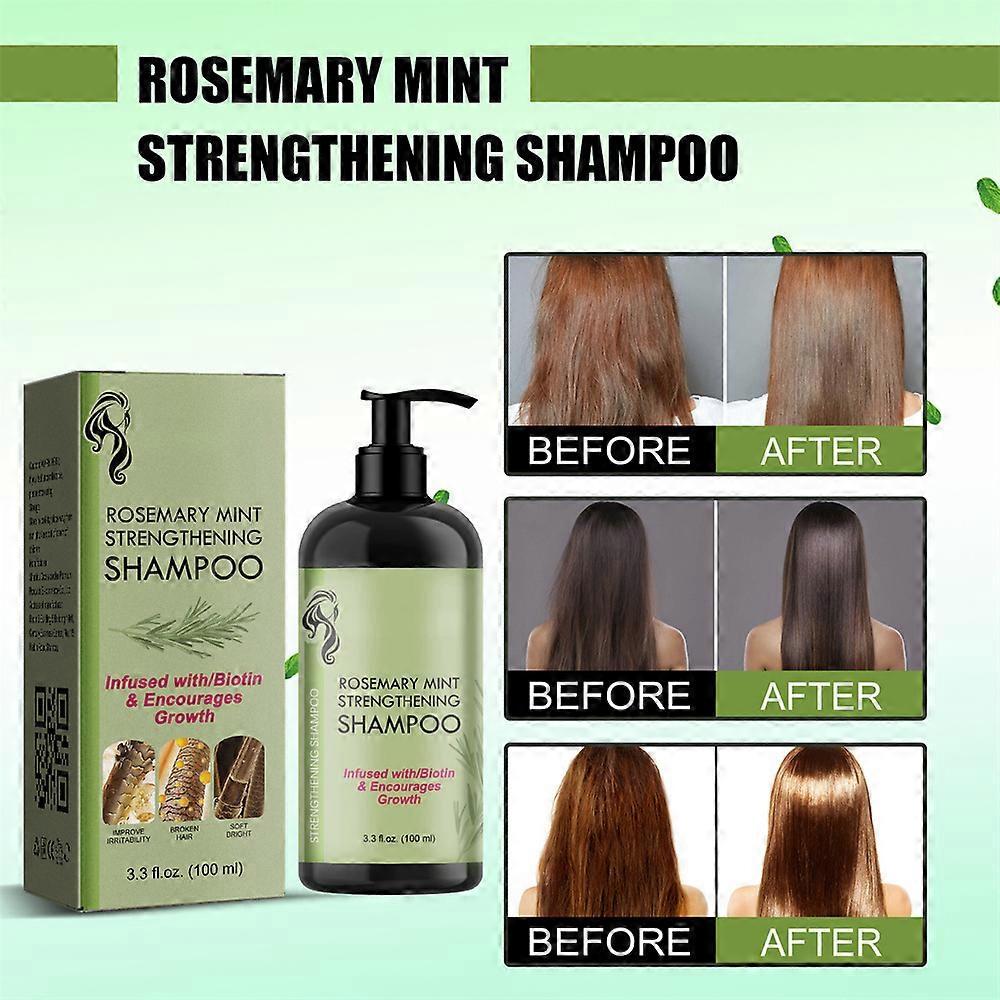 2X 100ml Rosemary Oil Mint Strengthening Shampoo Anti Hair Los Best