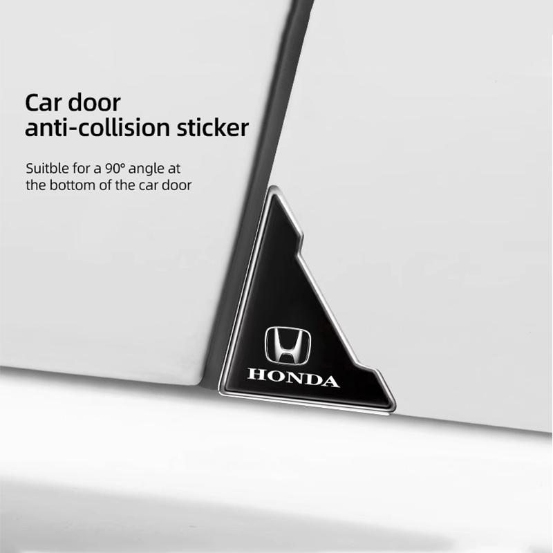 CJIFL1 2/4Pcs Silicone Car Door Corner Cover Anti-scratch Stickers For Honda Civic Fit Jazz Accord Pilot CRV Odyssey Passport City Shut
