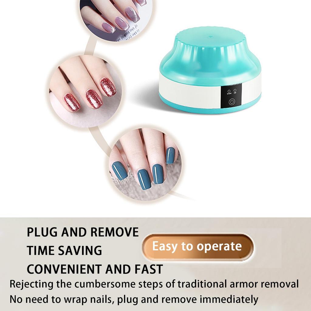 Electric Nail Soak Bowl Automatic Heating Nail Polish Remover Mild And Steam U V Gel Nail Polish Removal Home Nail Salon(blue)1pc