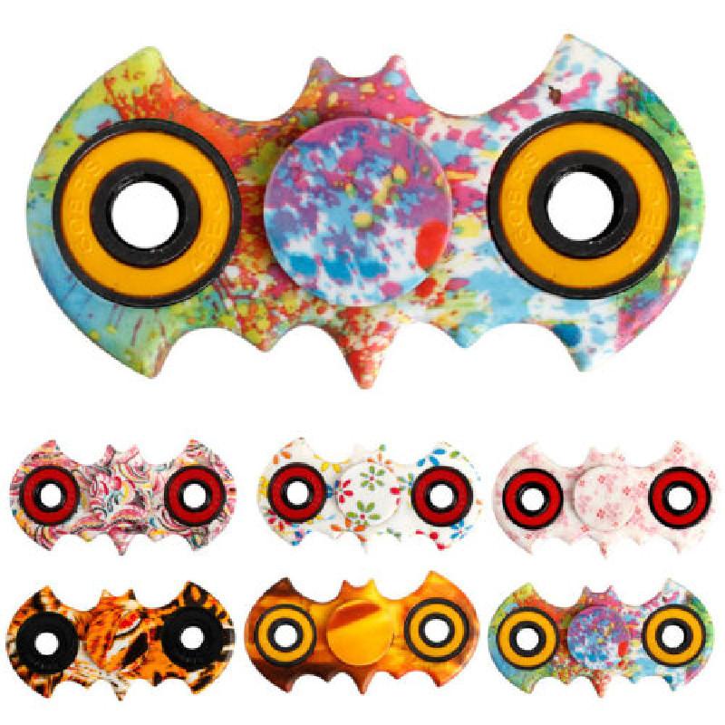 Бэтмен Спиннер для пальцев Снятие стресса Материал АБС нержавеющая сталь Желтый Красный Зеленый Голубой Черный