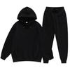 Men's And Women's Solid Color Long Sleeves Two Pieces Set Hooded Sweatshirt Suit Men Woman Sportswear Hoodie + Pants Suit