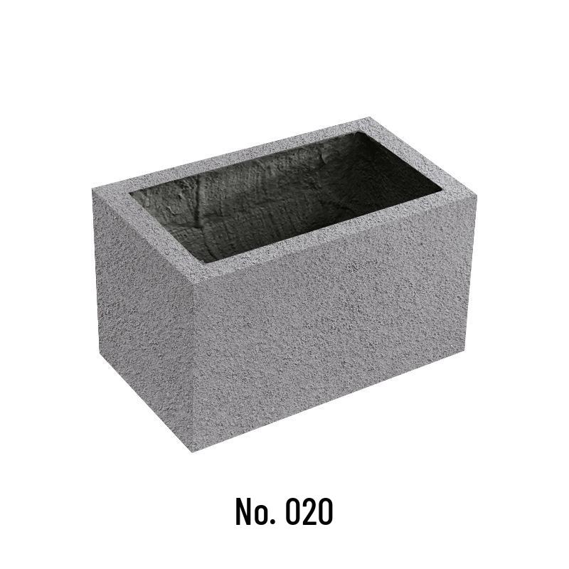 Extra Large Rectangular Magnesium Cement Flower Pot with Real Stone Finish for Family Balcony & Outdoor Use