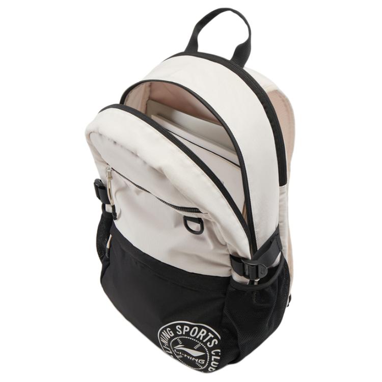 New LiNing Polyester Backpack Unisex Milk White & Black ABSV219-2