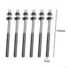 6 Pieces Drum Tension Rods Lug Bolts Screws for Percussion