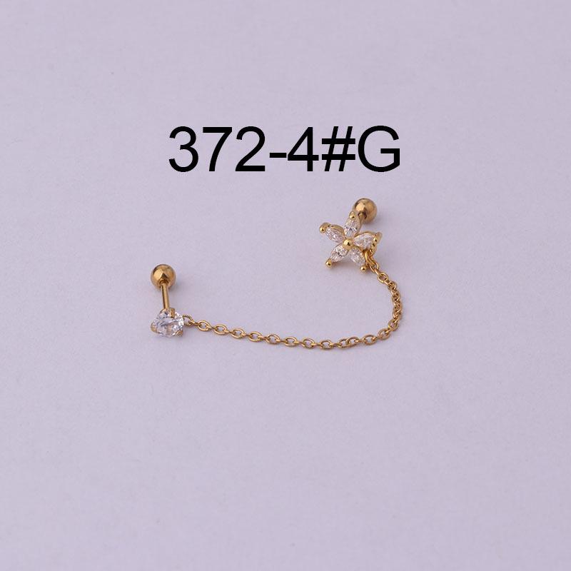 Тонкий стержень из нержавеющей стали, серьги-пусеты для двойного прокола хряща уха, корейский стиль