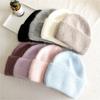 Fashion New Angora Knit Winter Hat For Womens Rabbit Fur Fluffy Knitted Beanies Hat Bonnet Female Soft Warm SKI Skullies Beanies