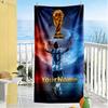 Messi Customized Name Beach Towel Super Soft Microfiber Quickdry Fabric Perfect for Traveling Yoga Camping and Swimming
