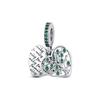 Green Color Charms Fit Bracelets 925 Silver Avocado Clover Bead Cactus Chameleon Zircon DIY Jewelry Charm