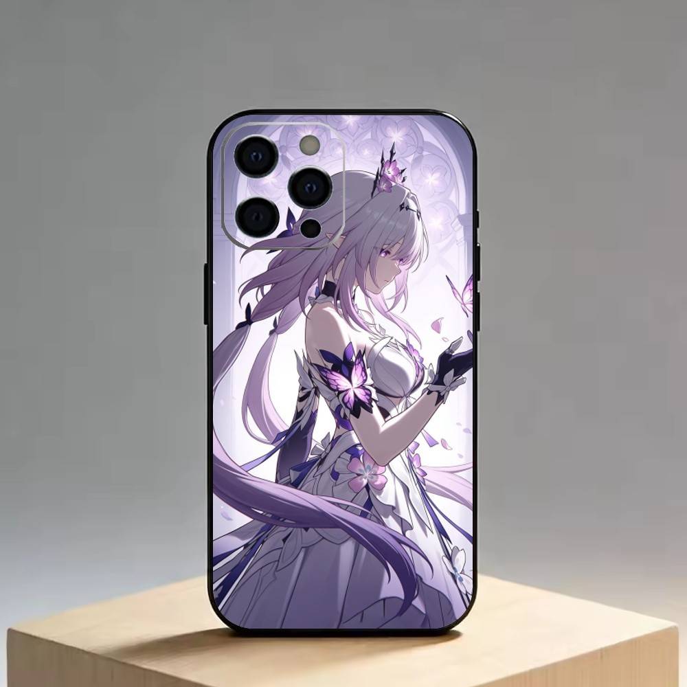 Honkai Star Rail Чехол для телефона для iPhone 17,16,15,14,13,12,11 Plus,Pro Max,XS,Мягкий силиконовый черный чехол