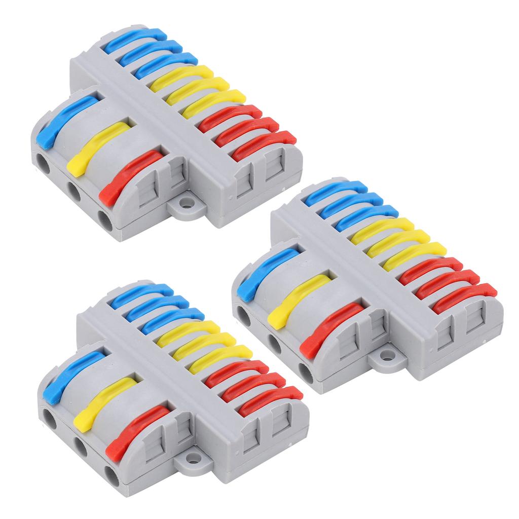 5 шт. разъем-разветвитель проводов с гайкой-рычагом, тип 9 в 3, клеммная колодка для быстрого соединения SPL?93