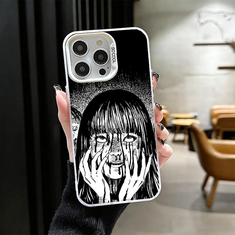 Японский Хоррор Аниме Ударопрочный Чехол для Телефона для iPhone 17 Air 16 16E 15 Pro Max 14 Plus 13 Mini 12 Задняя Крышка Противоударный Fundas