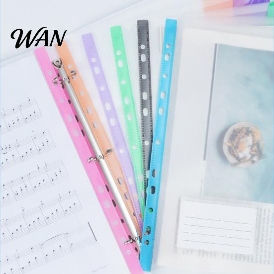 Desktop Organization Tools Clear Document Bags, A4 Letter Size File Folders with 11 Portable Pouch Holes, Visible Waterproof Bags for Office
