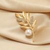 Роскошная брошь в виде листа, женский дизайн, изысканная брошь, высококлассная, элегантная и изысканная корсажная брошь