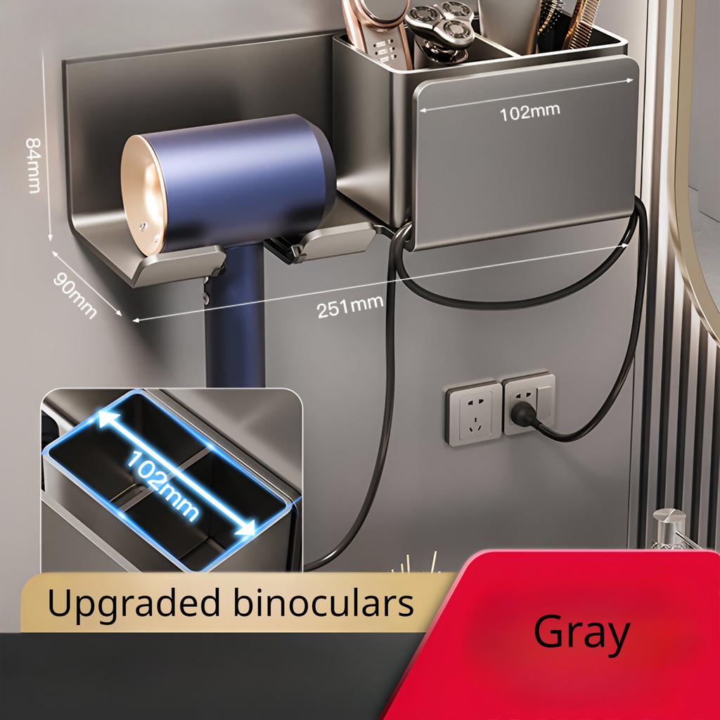 Полка для хранения фена для ванной комнаты, полка для хранения фена для ванной комнаты, настенный органайзер для полок