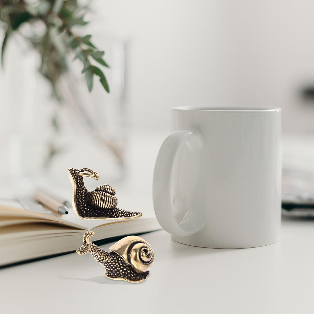 Улитка украшения латунь декоративный чай питомец домашний настольный ремесло статуэтки настольный офис