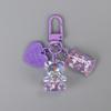 Cartoon Bling Heart Bear Animal Candy Keychain Keyring Creative Cute Bag Pendant