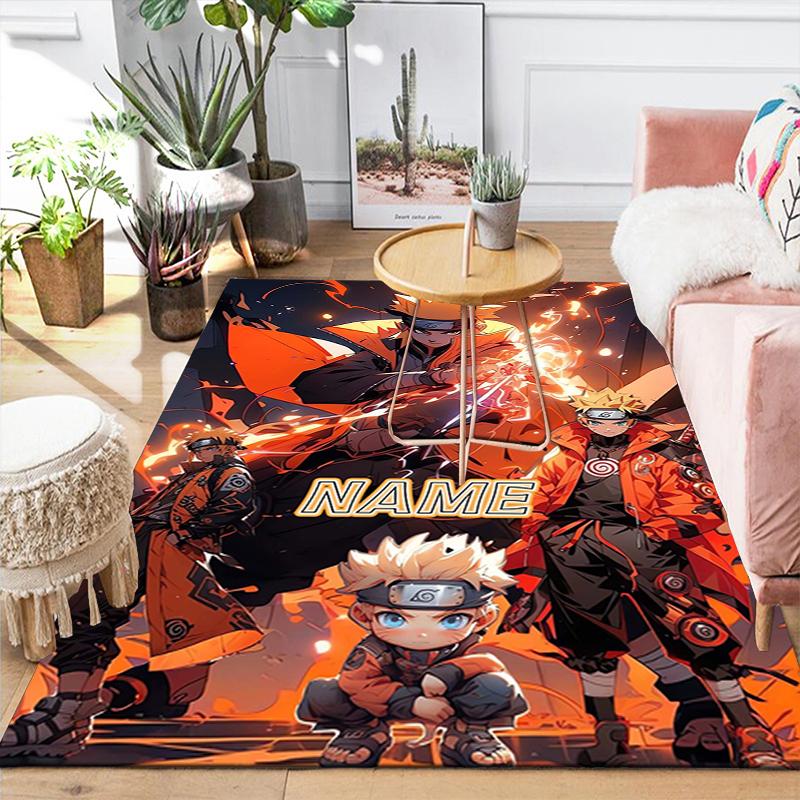 Custom 1Pc Naruto Fire Determination Rug Office Carpet Indoor Outdoor Entrance Doormat Nonslip Soft And Comfortable Living Room D2915191