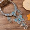 Ретро Этнический Стиль Ювелирные Изделия Мяо Серебро Бабочка Большой Воротник Ожерелье Меньшинств Аксессуары для Выступлений Дун