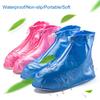 1 Pair Rain Shoe Covers Waterproof Wear-resistant Zipper Closure Non-Slip Solid Color Protective PVC Women Rain Shoe Covers Boot Protectors for Female