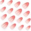 24 шт. французские типсы наклеить на ногти простые накладные ногти короткие миндалевидные накладные ногти градиентные искусственные ногти для женщин