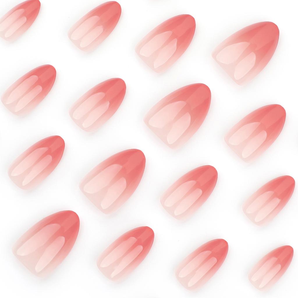 24 шт. французские типсы наклеить на ногти простые накладные ногти короткие миндалевидные накладные ногти градиентные искусственные ногти для женщин