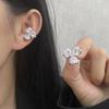 Серьга-клипса Цветок из циркона - Не требует прокола ушей, Стильные высококачественные модные серьги, Аксессуар для ушей в стиле легкой роскоши