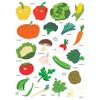 Vegetable Stickers from 2.5 To 5 Cm 44 Pieces