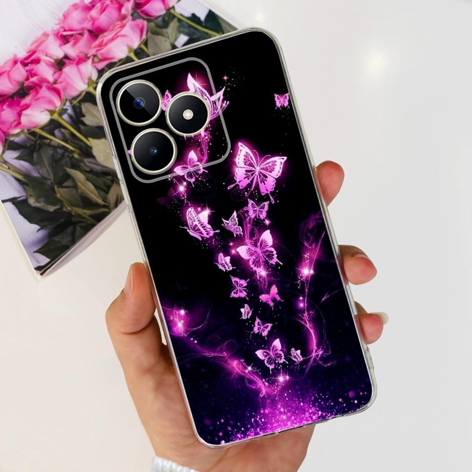 Для Realme C51 RMX3830 / Realme C53 RMX3760 Глобальный Чехол для Телефона Прозрачный Мягкий ТПУ Capas Etui Для RealmeC51 C 51 Корпус
