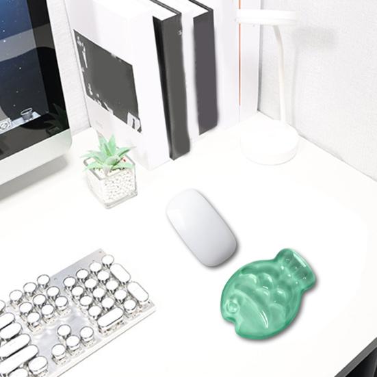 Ergonomic Wrist Guard Anti-Slip Transparent Design Creative Shape Silicone Elbow Pad Cushion Cute Clear Mouse Wrist Pad