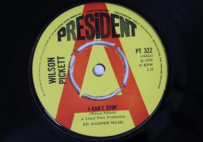 7-дюймовая пластинка WILSON PICKETT - I Can't Stop / Down To My Last Hear PT322PROMO PRESIDENT 1970 UK Soul/Funk Б/у