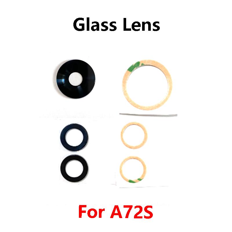 For ZTE Blade A72S Rear Back Camera Glass Lens With Adhesive Sticker Replacement Repair Parts