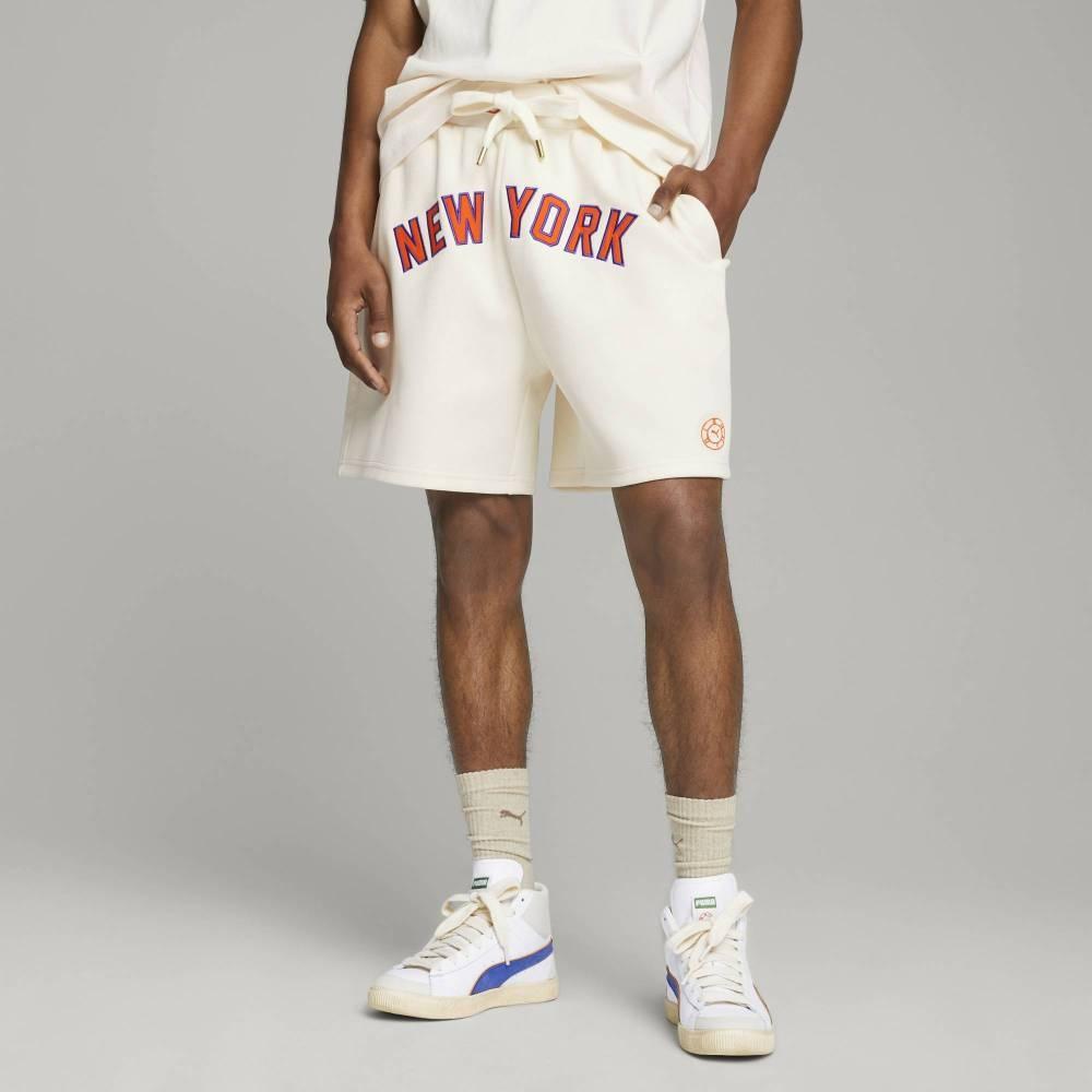 PUMA x Rhuigi New York Basketball Shorts 'Beige Red' Men's 539496-65