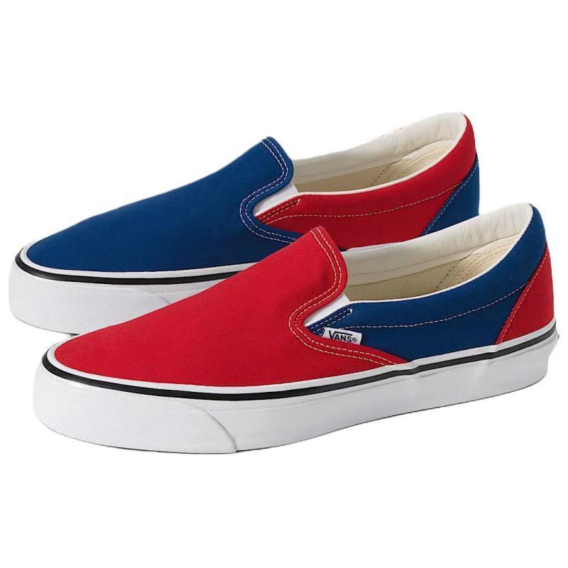 ENGINEERED GARMENTS x Vans Slip on 98 Support Скейтбордические кроссовки Унисекс Красные Синие Кроссовки VN000EBPZ11