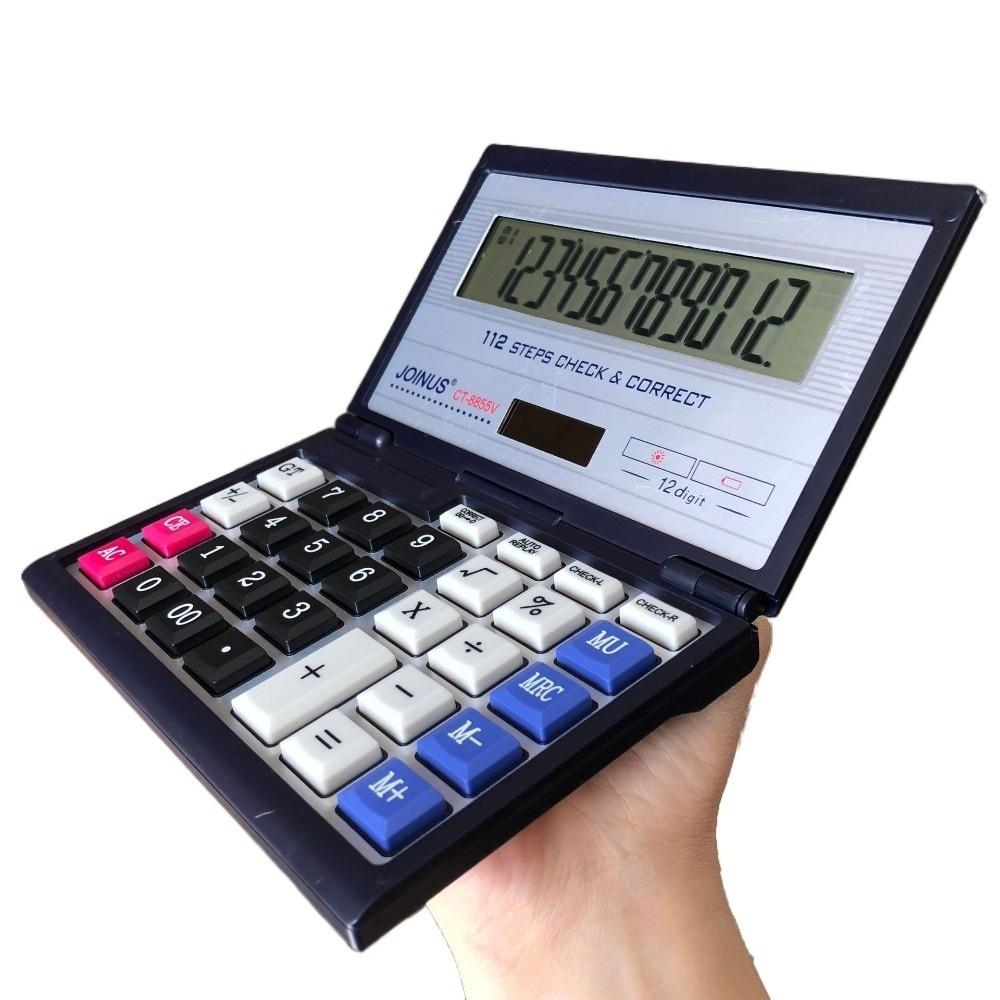Foldable Folding Flip Calculator 12 Digits Portable Solar Calculator Large Screen Multifunctional Financial Office Calculator