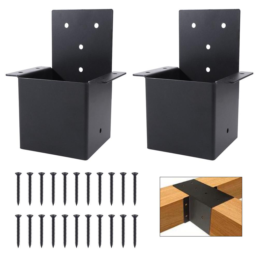 Metal Pergola Bracket Black Pergola Accessories with Screws Fashionable Metal Bracket Terrace
