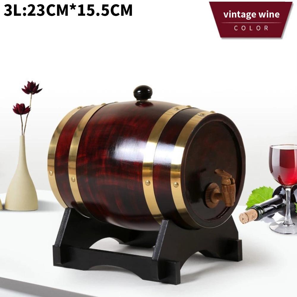 Домашнее пивоваренное деревянное винное бочонок сосновое пивоваренное оборудование для красного вина пивной бочонок кран дозатор ромовый горшок виски вино своими руками 1,5/3 л барный инструмент