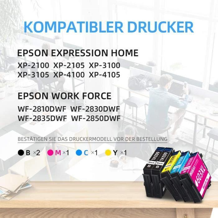 ПРИНТЕР INSMAX 5 шт. 603XL Совместимый картридж с чернилами для Epson 603 603 XL для Expression Home XP-2100 XP-2105 XP-3100 X1008