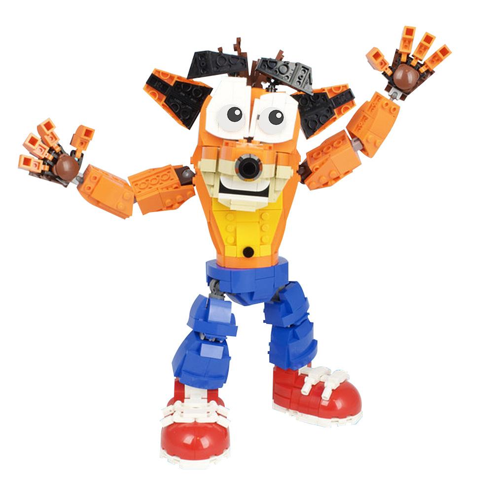 Конструктор MOC Crash Bandicoot Модель Строительные Блоки Популярные Игры Crash Bandicoot Персонажи Действия Креативные Кирпичики Сборные Игрушки Подарок Ребенку