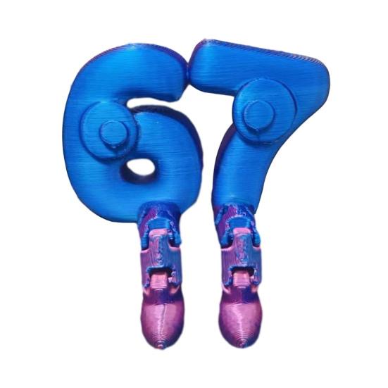 3D-печатная фигурка 67 с подвижными ногами и суставами, фиджет-игрушка «Шесть-семь», мультяшный номер, настольное украшение-орнамент