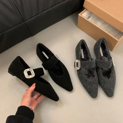 2025 весна и осень новая мода универсальные скрытые каблуки ретро Мэри Джейн Мао Мао туфли женская обувь носить Doudou обувь