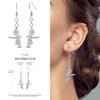 2024 New Earring for Women 925 Silver Sparkling Star Butterfly Heart Tassels Feather Hoop Earrings Engagement Wedding Jewelry