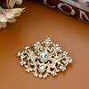 Crystal Flower Women's Brooch Gold Color Wedding Jewelry for Bride Bijoux
