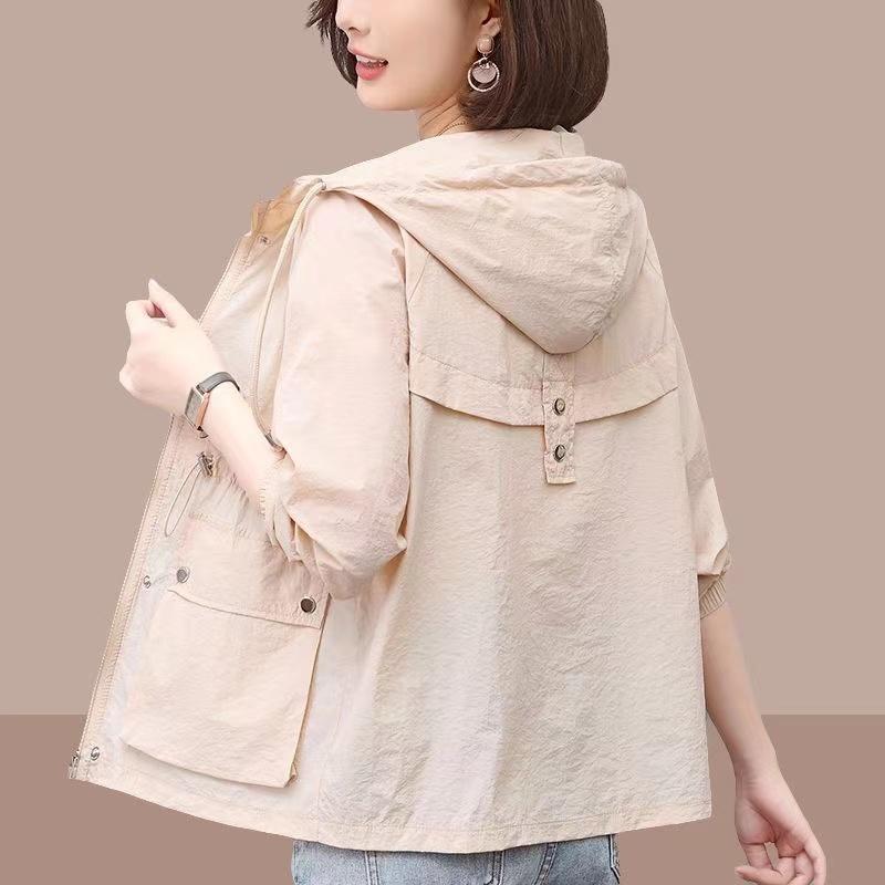 Summer Women's Jacket Thin Coat Casual Windbreaker Sun Protection Jackets Basic Zipper Coat Tops Female