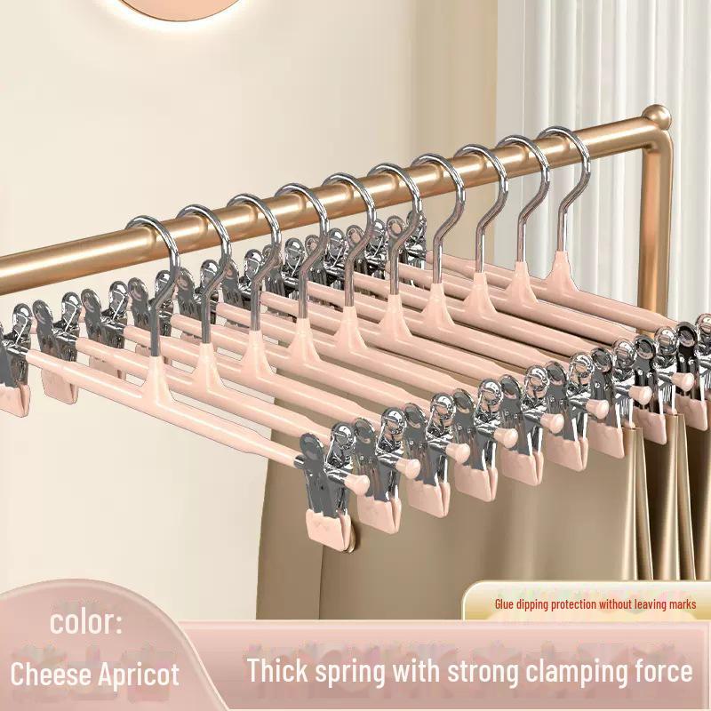 Non-slip Stainless Steel Trousers and Skirt Clip Hanger - Traceless Drying Solution