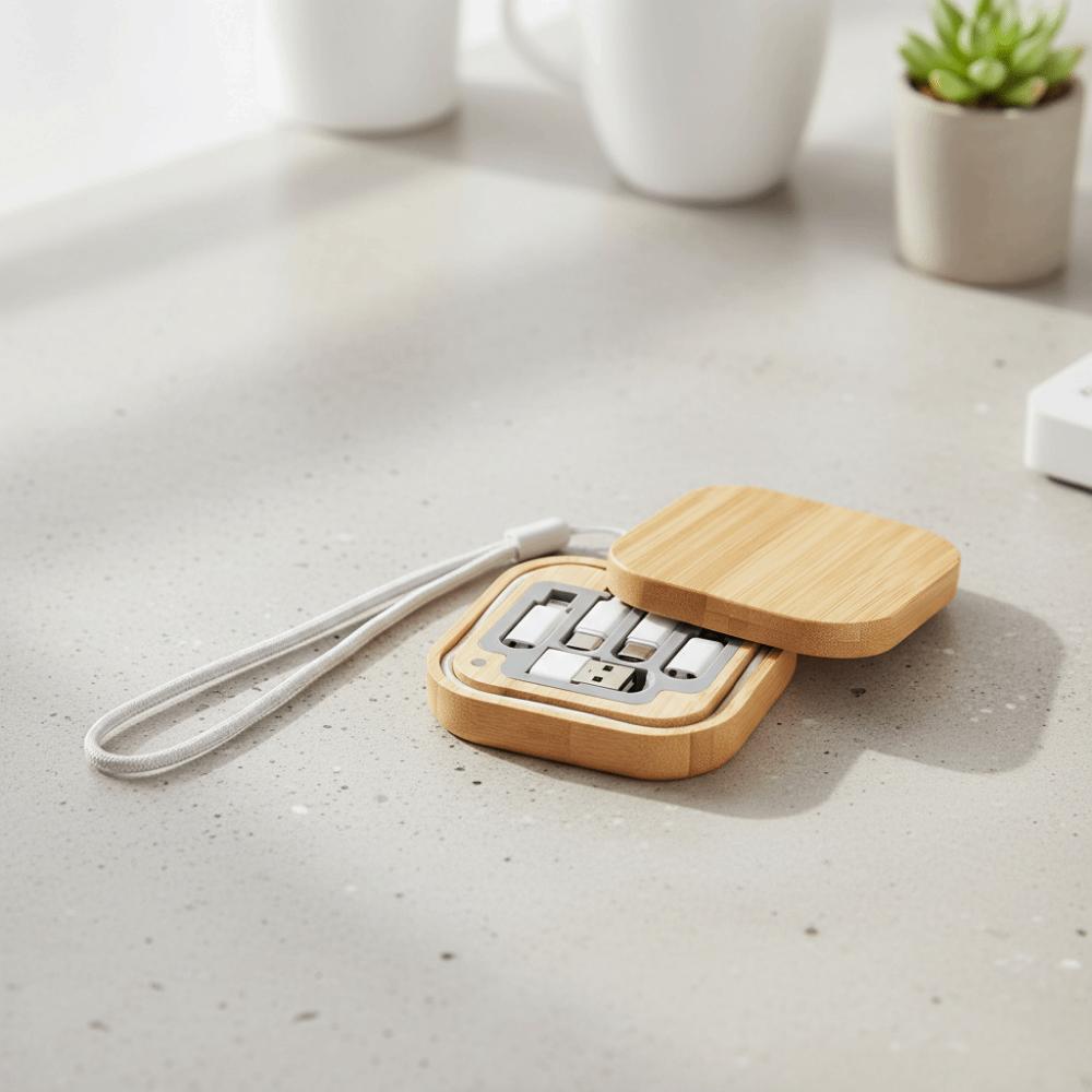 Travel Case Six-in-One Charging Cable 60W Power USB Adapter Kit Type-C Cable  Multi Device Charging