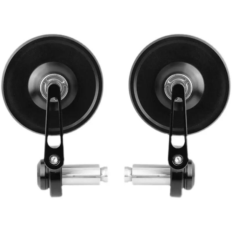 CNC Aluminum Handlebar Rearview Mirror BMW R Nine T Motorcycle - Round Black/ Vibration Resistant Upgrade