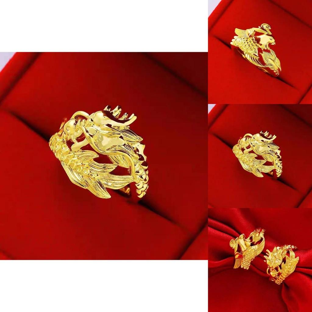 Стильные регулируемые кольца для пар с драконом и фениксом, идеально подходящие для подарков и особых случаев