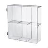 Clear Display Case Collectibles Showcase Stackable 2 Tier Cabinet Box Storage Organizer for