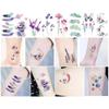 Body Art Waterproof Temporary Decal Black Rose Butterfly Design Cover Scars 3D Body Tattoo Sticker