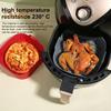 Silicone Air Fryer Baking Pan Liners with Handles Food-Grade Silicone Oven Liner Non-Stick Reusable Airfryer Accessories for 4-6 Qt Air Fryers